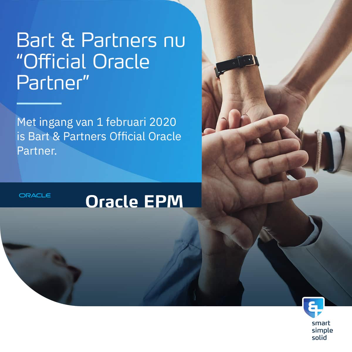 Bart & Partners nu “Official Oracle Partner”