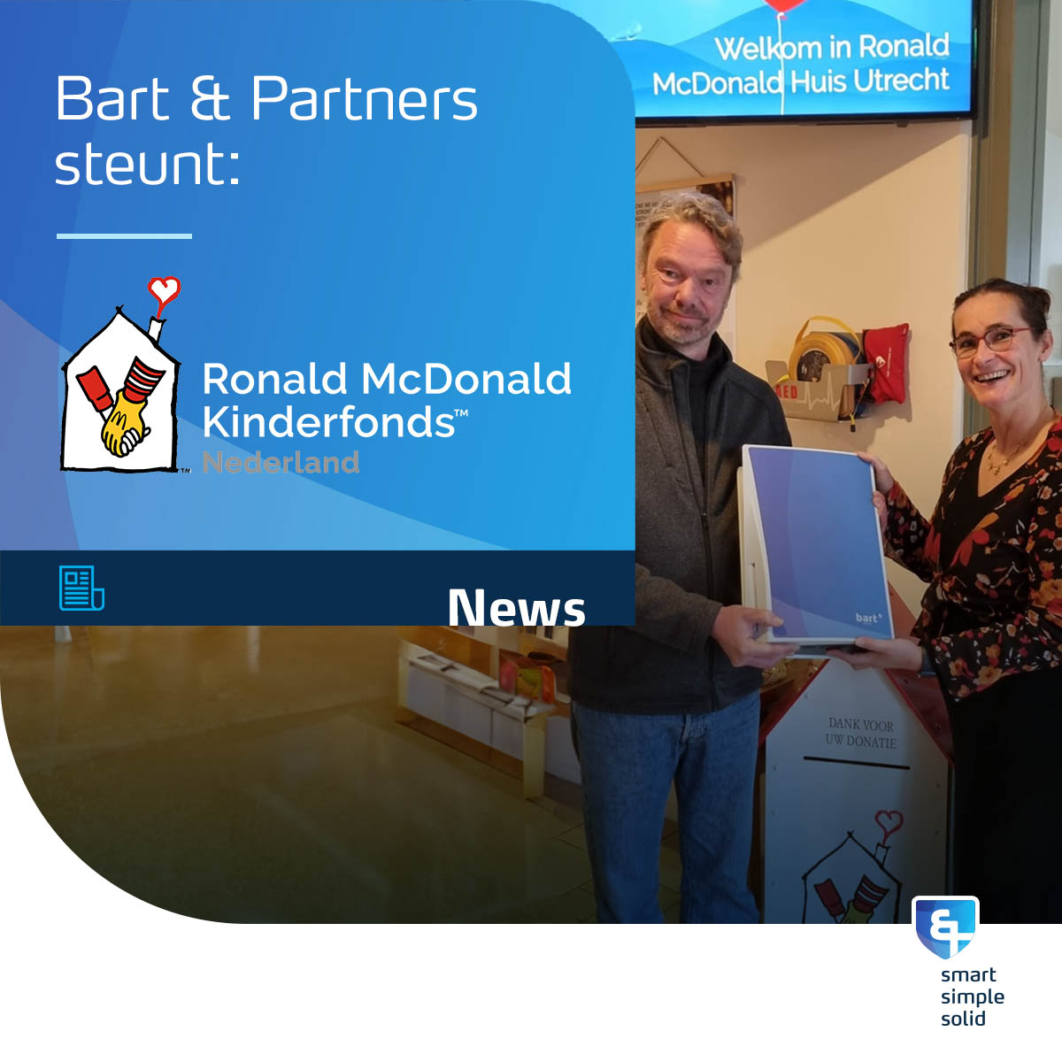 70 - Bart & Partners steunt het Ronald McDonald Huis